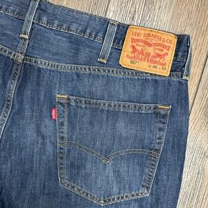 Levis 527 Slim Bootcut Jeans Mens 40x32 Dark Wash Denim Blue Low Rise